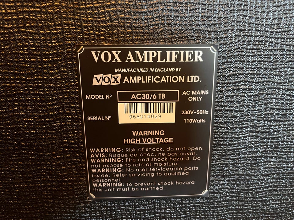 Guitarcombo, Vox AC30 6/TB, 30 W