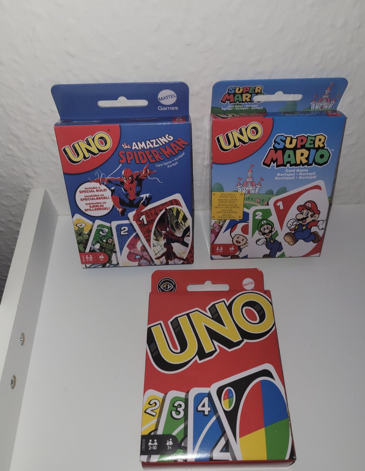 UNO, Helt nye. Mario, spiderman