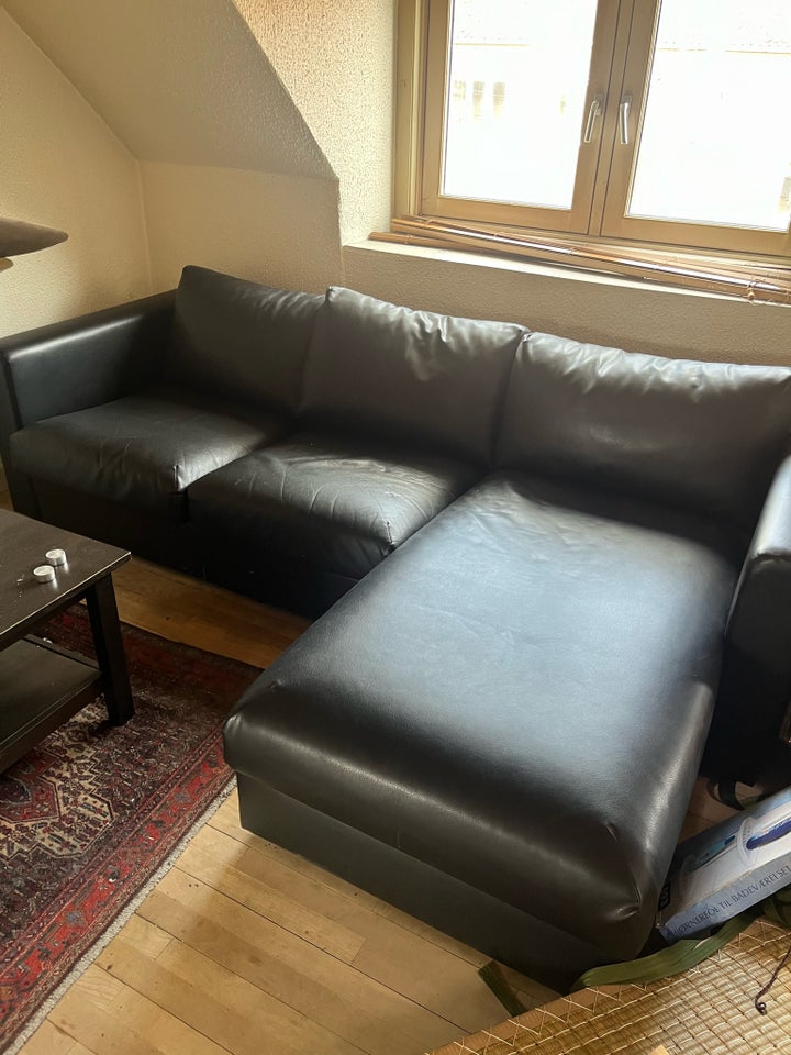 Sofa, læder, 3 pers.