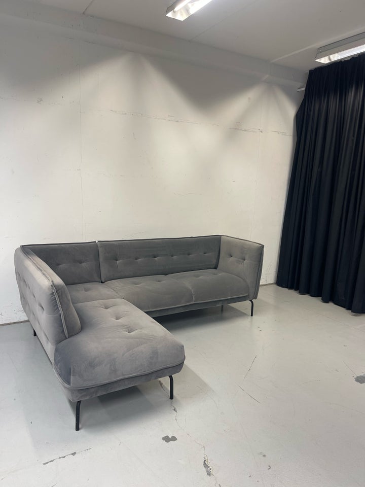 Hjørnesofa velour 5 pers