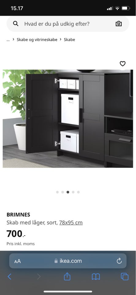 Vitrineskab, Binnes fra Ikea