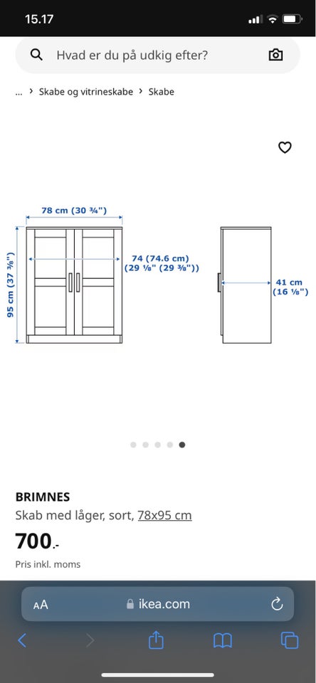 Vitrineskab, Binnes fra Ikea