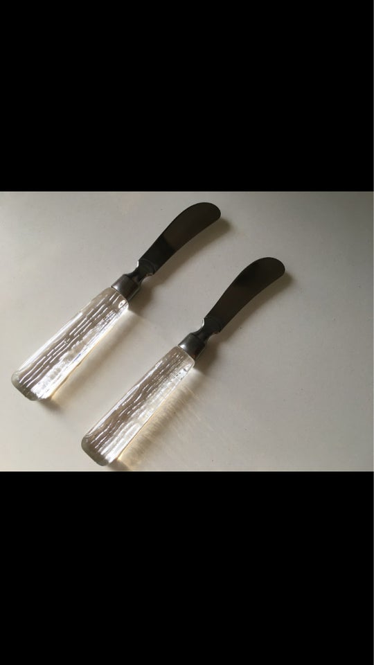 Bestik 2 smørknive med skaft i