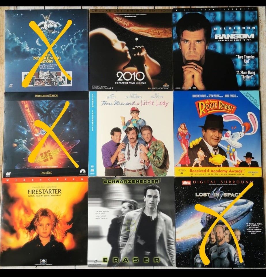 6 Laserdiscs, instruktør Køb hver