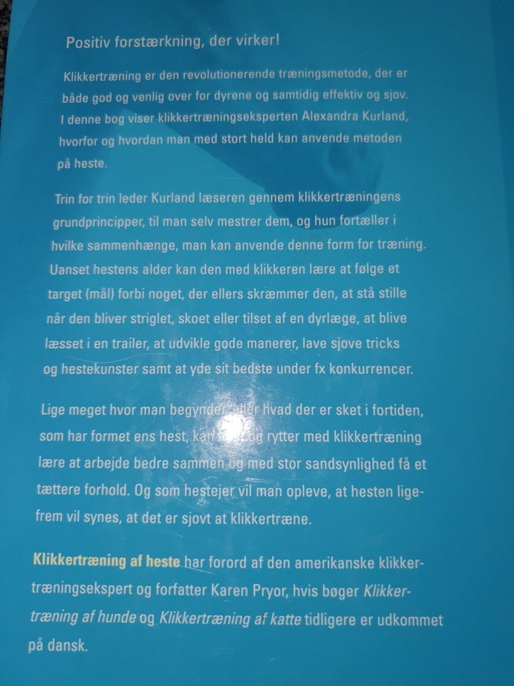 Klikkertræning af heste,