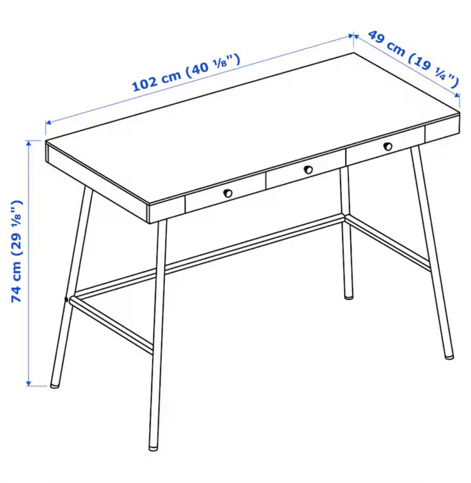 Skrivebord, IKEA , b: 74 d: 49 h: 102