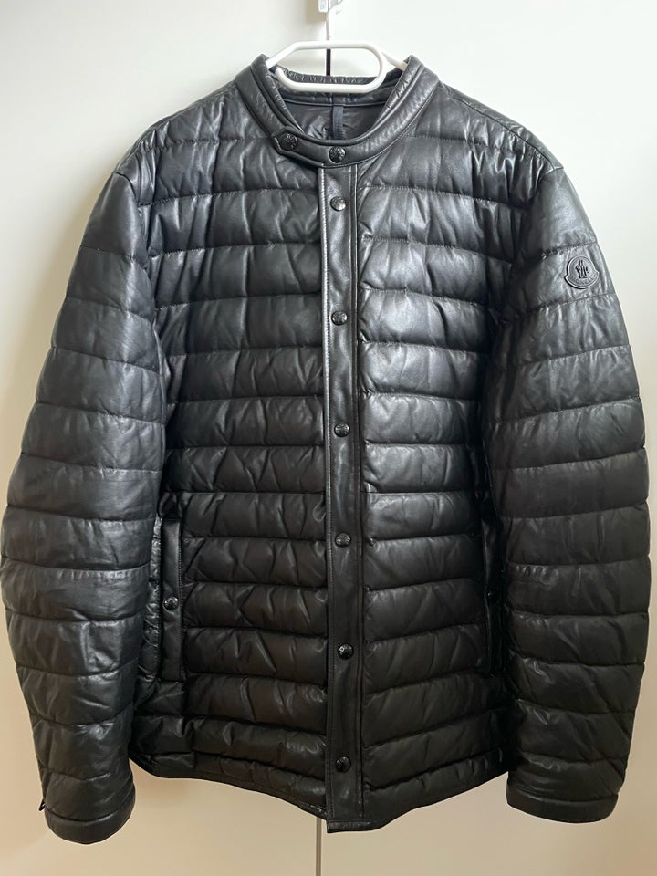 Læderjakke, str. XXL, Moncler