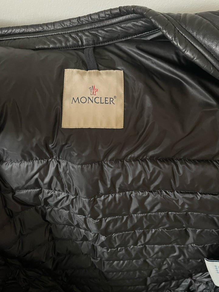 Læderjakke, str. XXL, Moncler