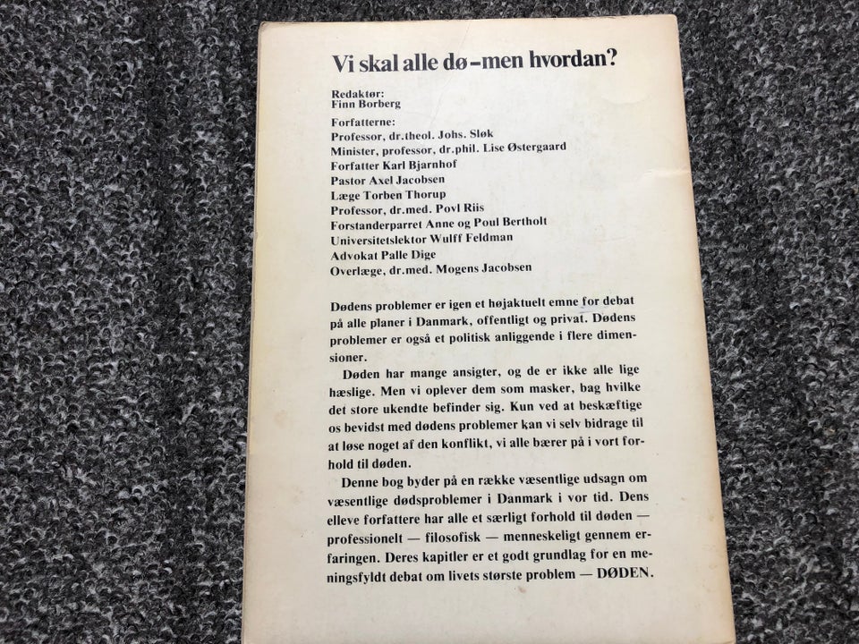 Vi skal alle dø - men hvordan?,