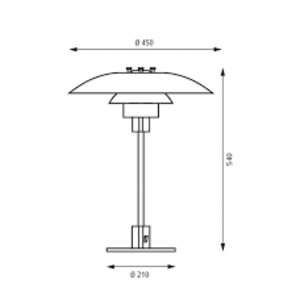 PH, Poul Henningsen 3/4, bordlampe