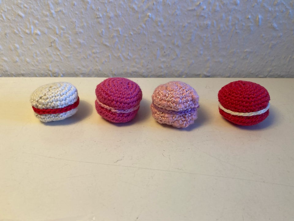 4 macarons til ophæng eller pynt