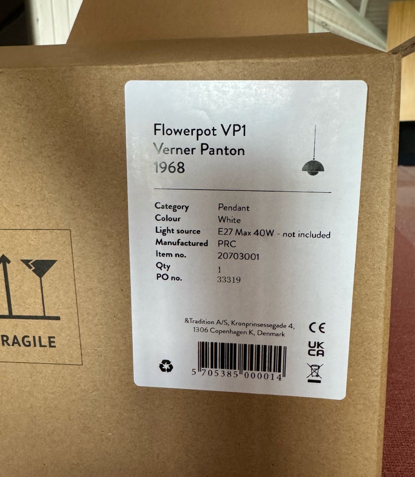 Pendel Verner Panton Flowepot VP1