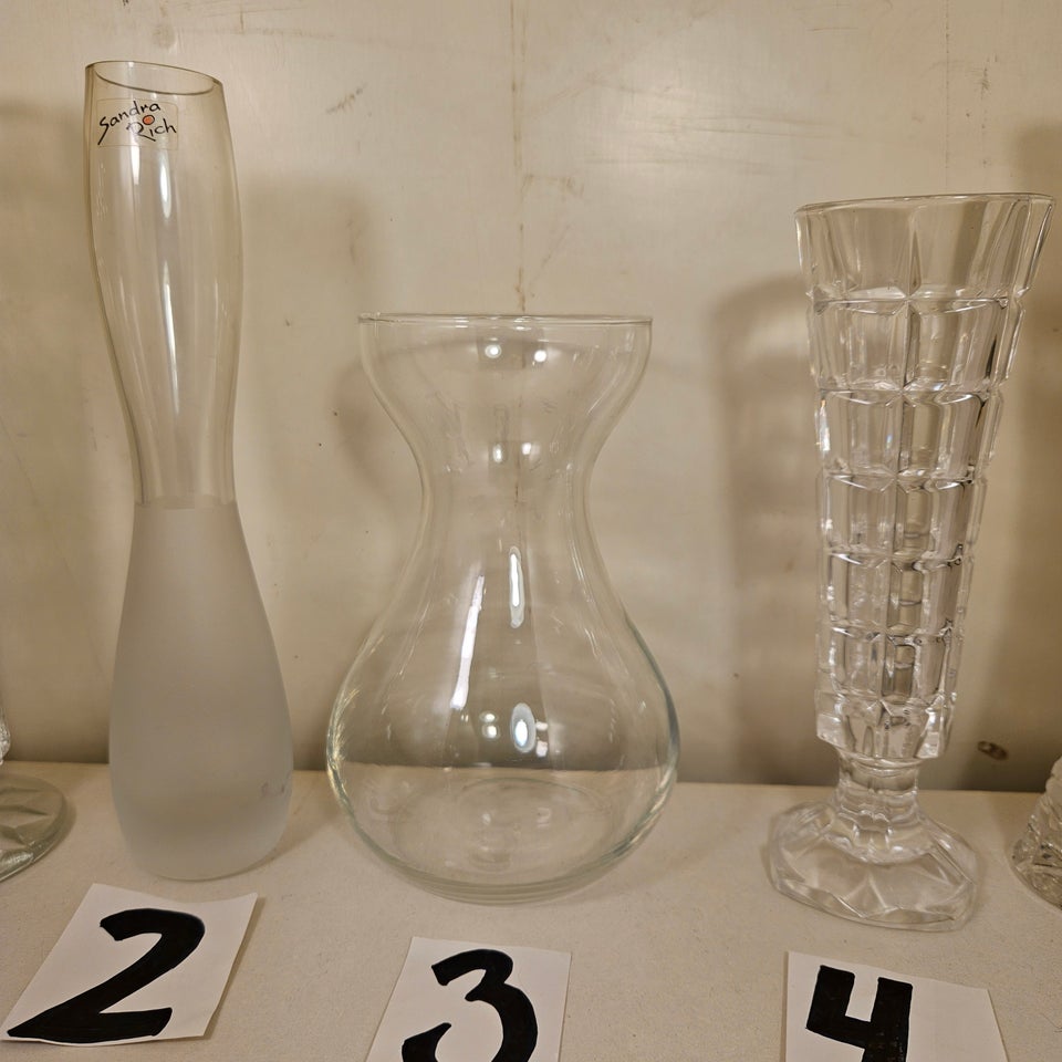 Glas Vaser Krystal og glas
