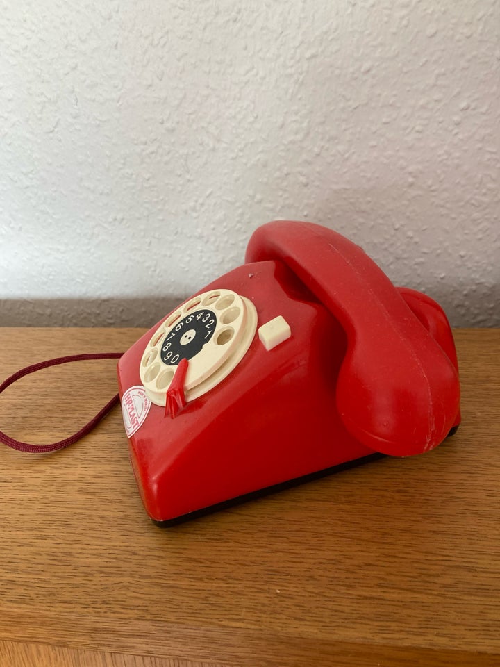 Gl bordtelefon i plast Retro