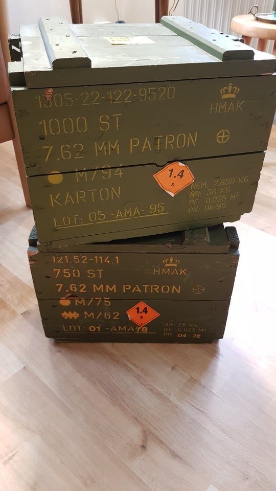 Militær, Ammunitions kasser