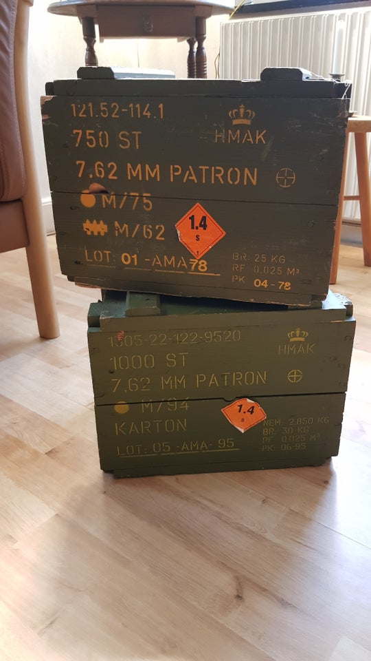 Militær, Ammunitions kasser