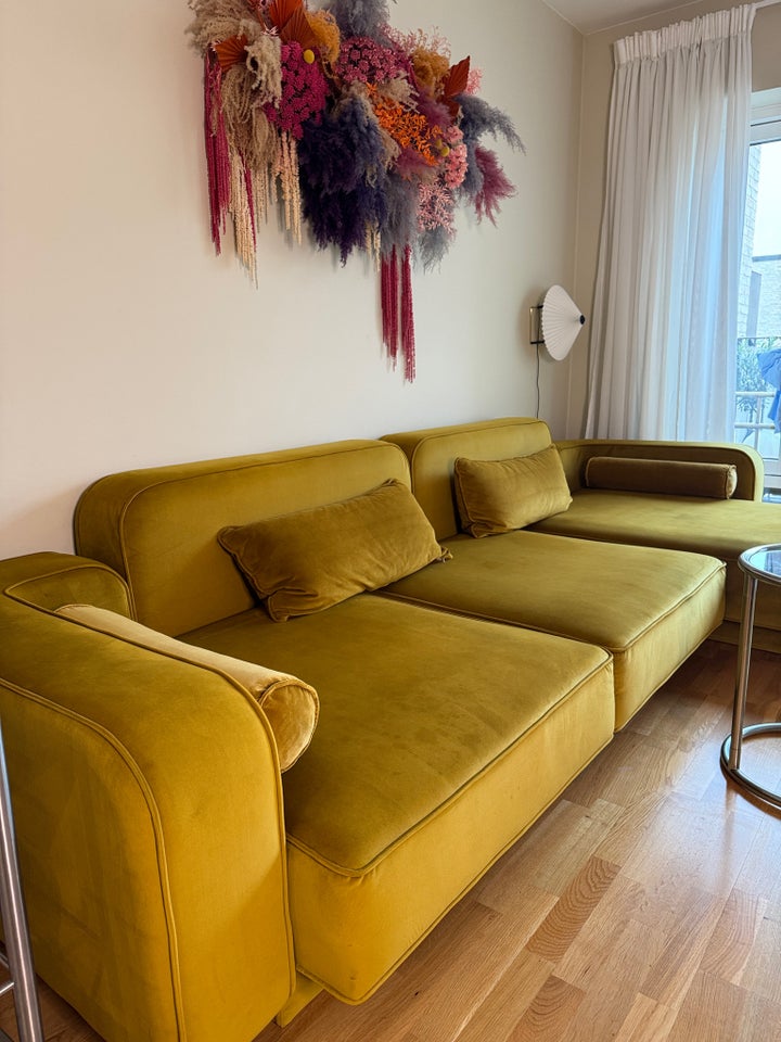 Sofa, velour, 4 pers.