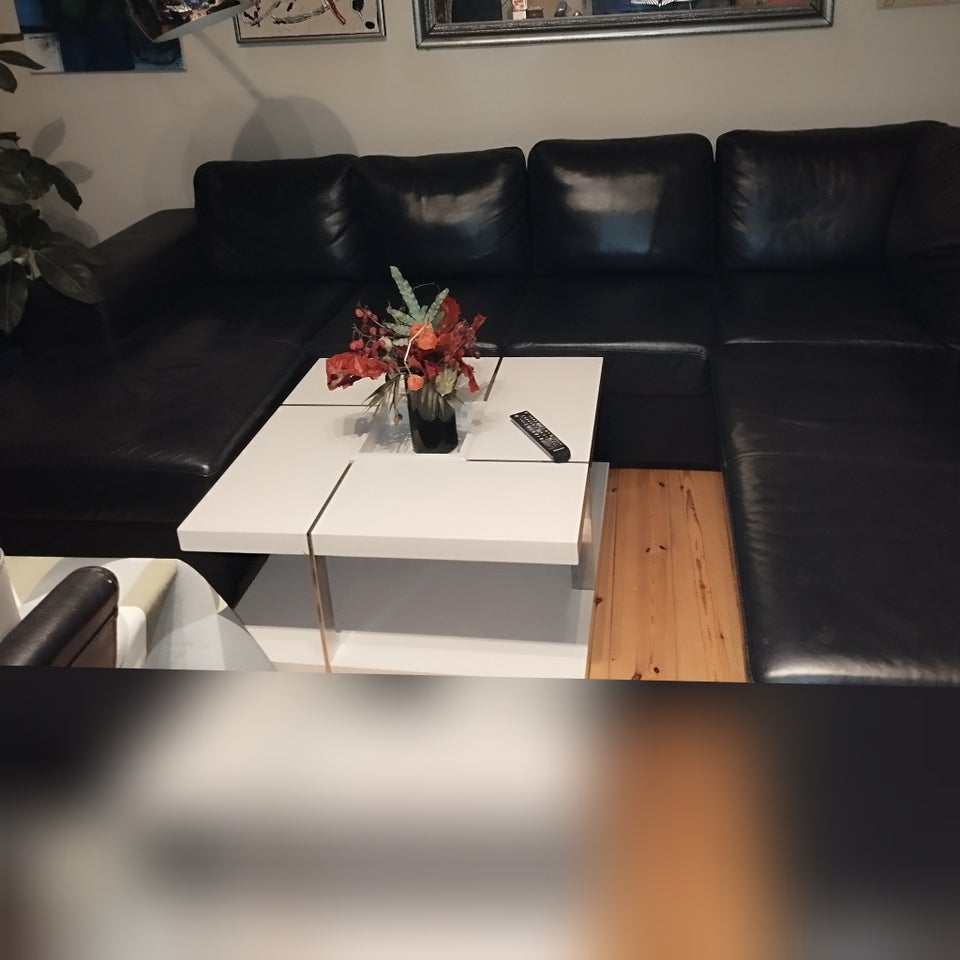 Sofa, læder, 5 pers.