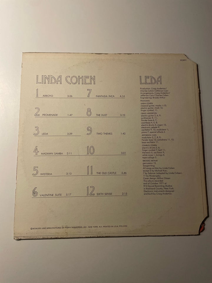 LP Linda Cohen Leda