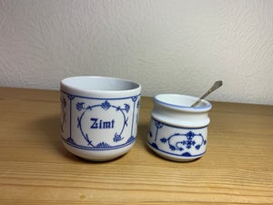 Porcelæn Musselmalet ssennep og