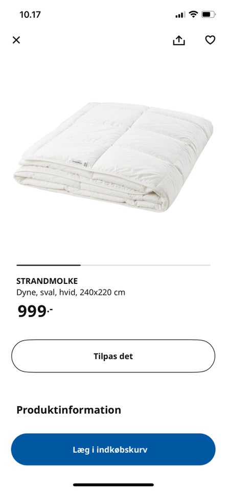 Dyne, Ikea Strandmolke