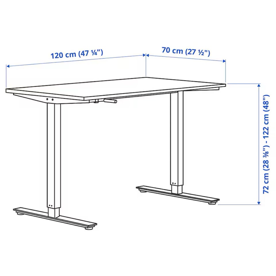 Skrive-/computerbord, Ikea , b: