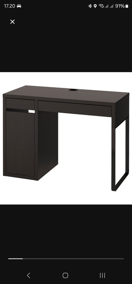 Skrivebord, Ikea Micke, b: 105 d: 55