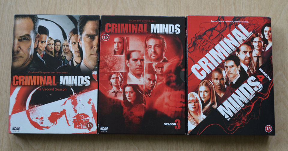 Criminal Minds sæson 2-3-4, DVD,