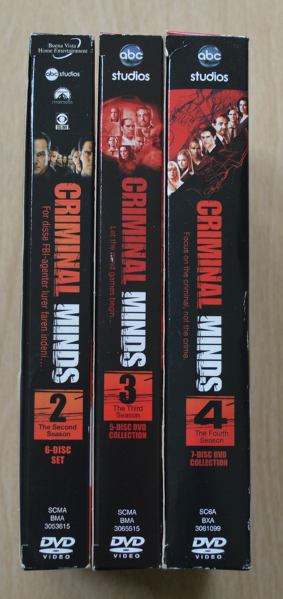 Criminal Minds sæson 2-3-4, DVD,