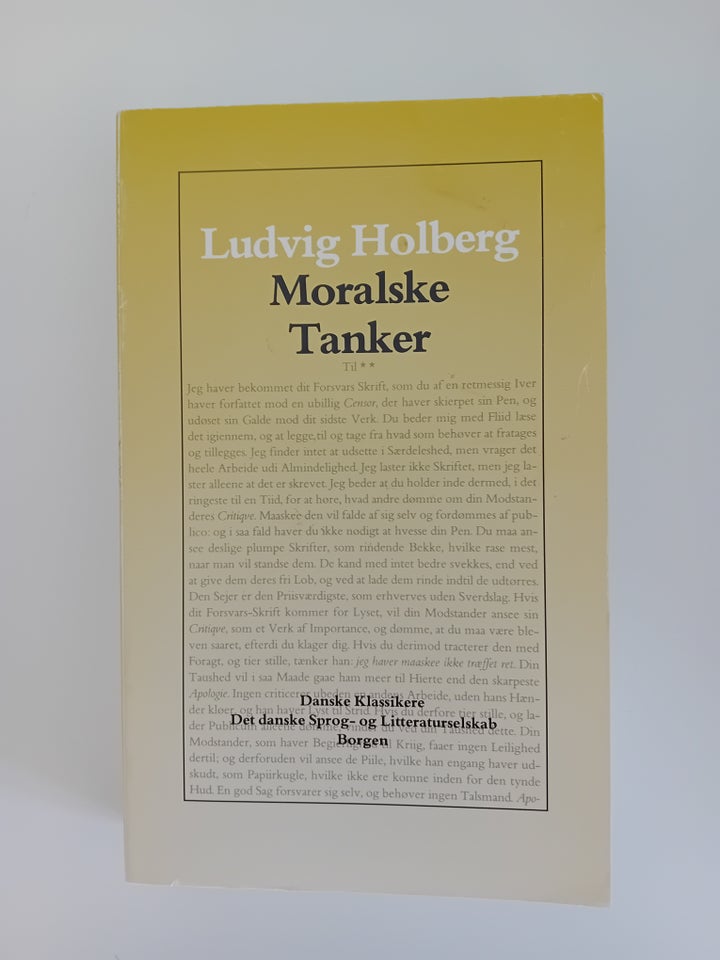 Moralske Tanker, Ludvig Holberg,