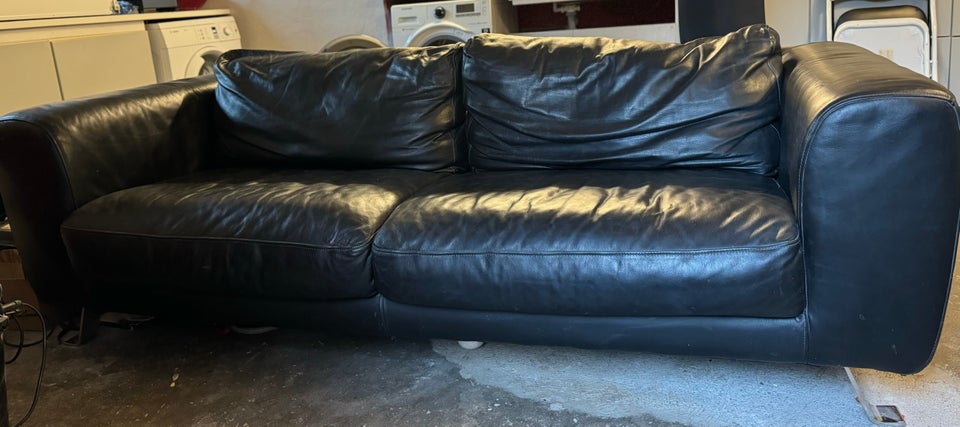 Sofa, læder, 3 pers.