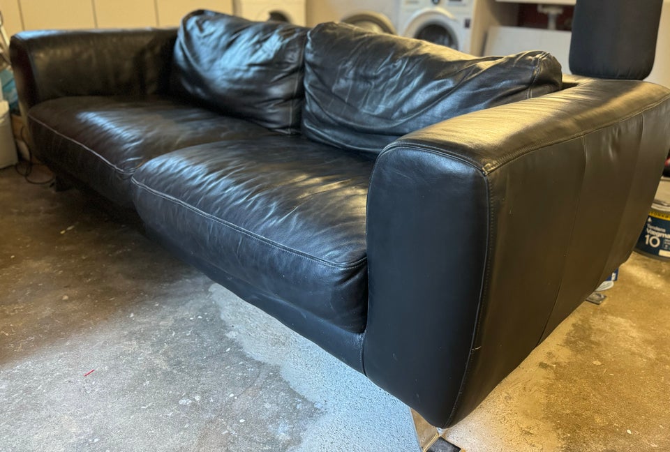 Sofa, læder, 3 pers.