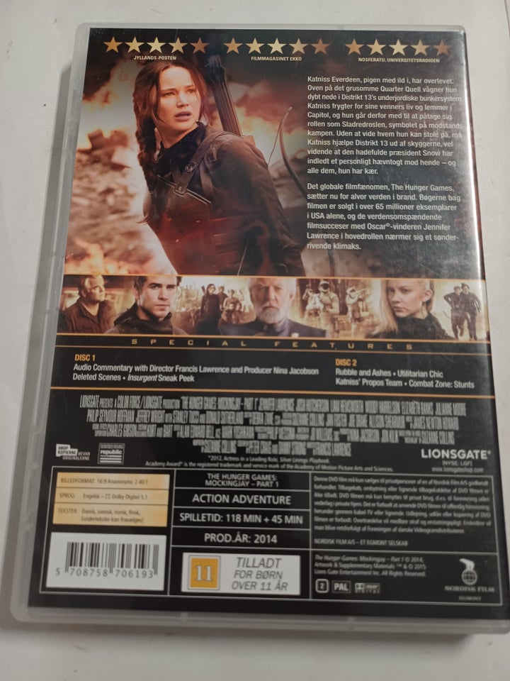 The Hunger Games, DVD, eventyr