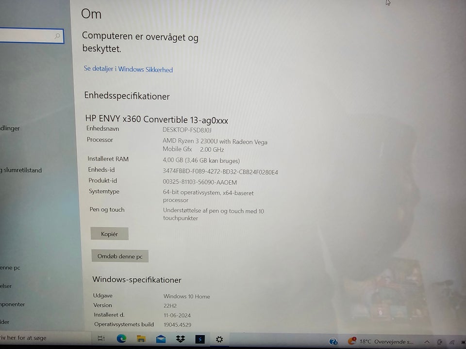 HP Envy x360 13-ag0801no MD Ryzen 3