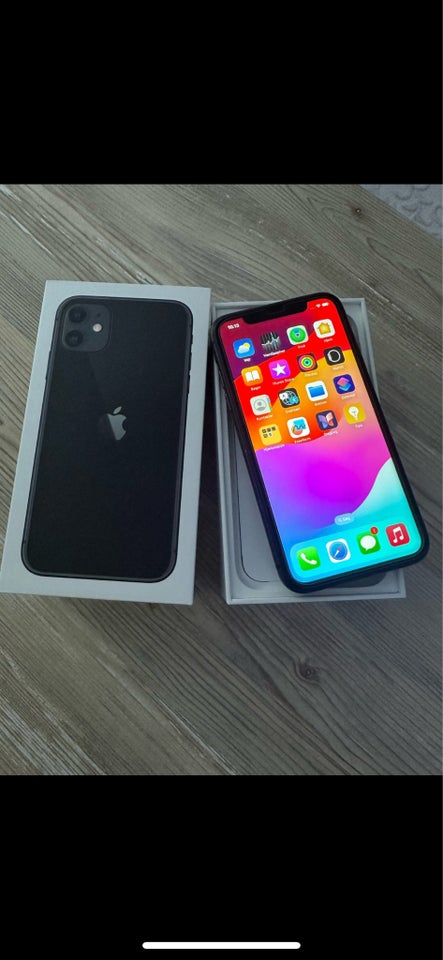 iPhone 11, 128 GB, sort