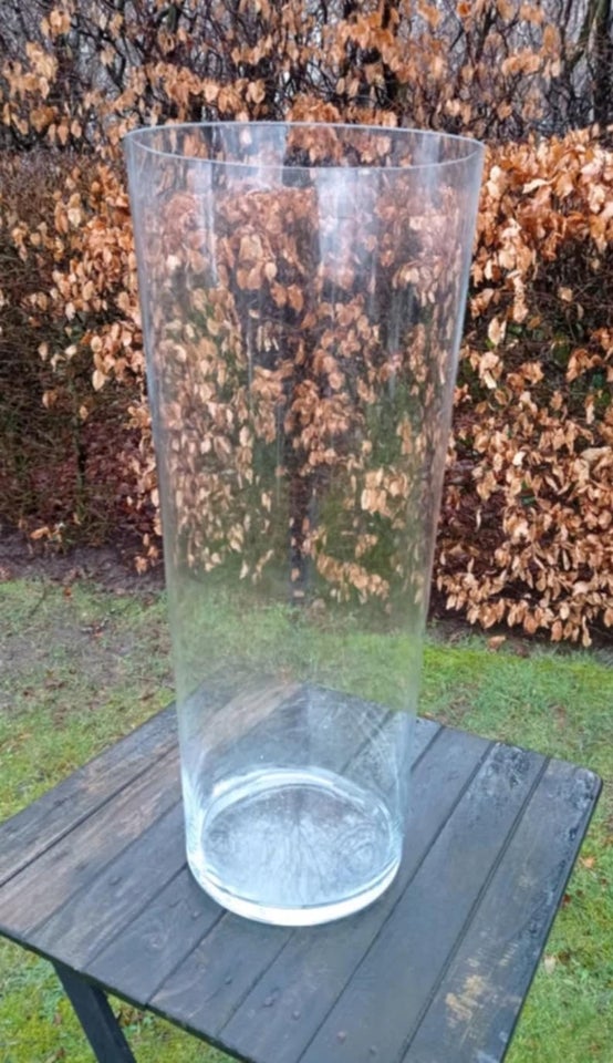 Cylinder glasvase 65cm høj.