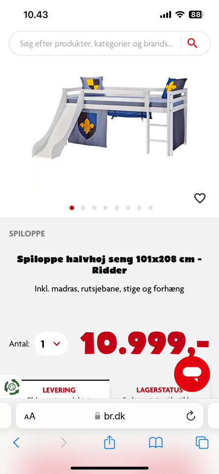 Halvhøj seng Spiloppe halvhøj