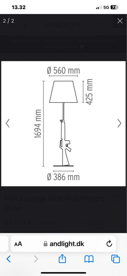 Gulvlampe, Philippe Starck