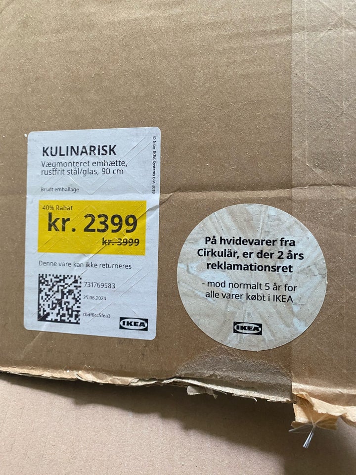 Emhætte andet mærke IKEA