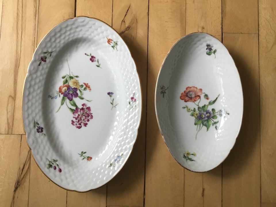 Porcelæn Saksisk Blomst fad