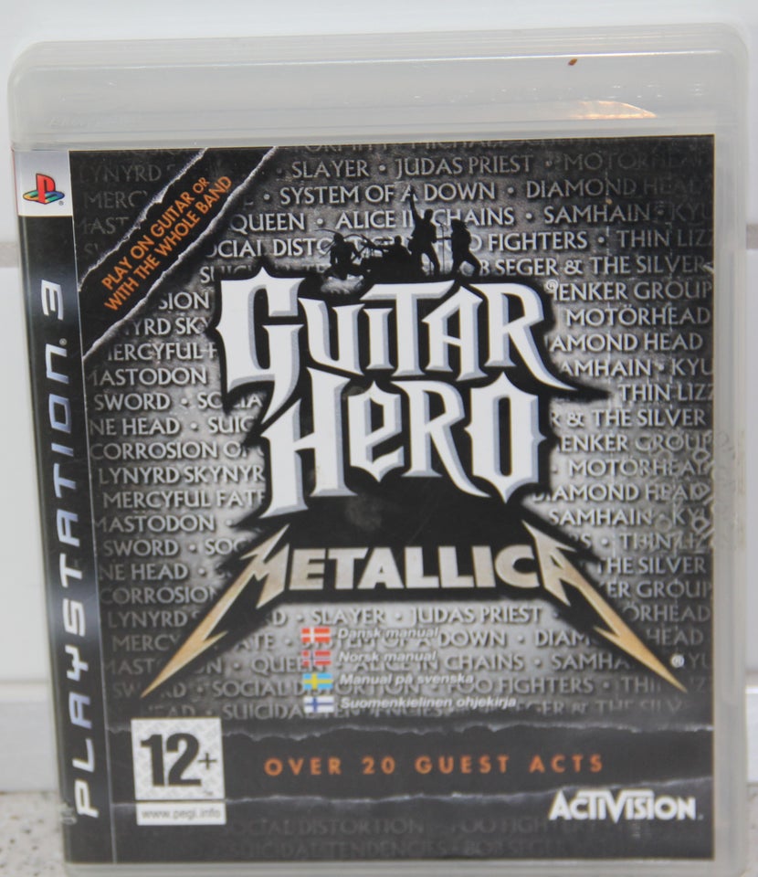 guitar hero Metallica sælges, PS3,