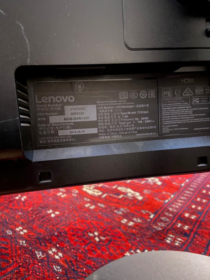 Lenovo, fladskærm, T2324p