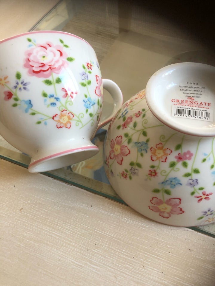 Porcelæn Greengate jumbo kop og