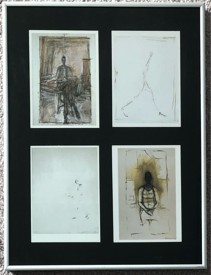 4 postkort, Alberto giacometti, b: