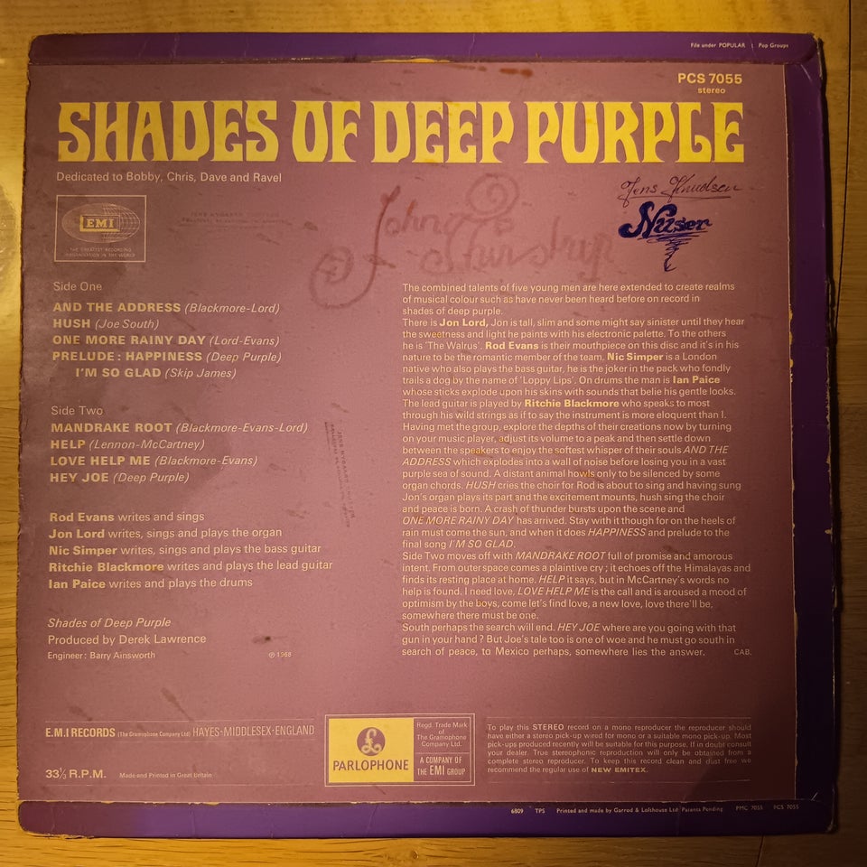 LP, Deep purple, Shades of Deep