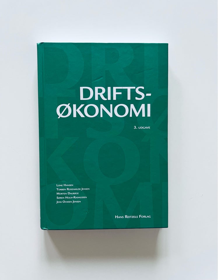 Driftsøkonomi, emne: økonomi