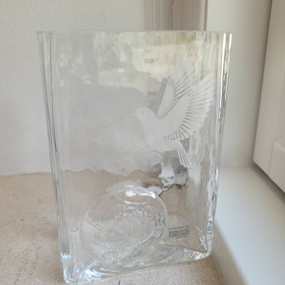 Glas Vase Skulptur SEA GLASBRUK -