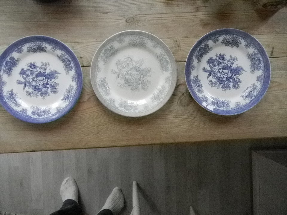 Porcelæn RETRO - tallerkener - Blå