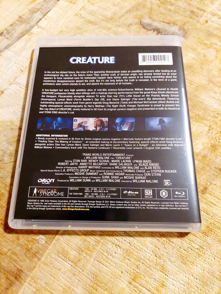 Creature, Blu-ray, gyser