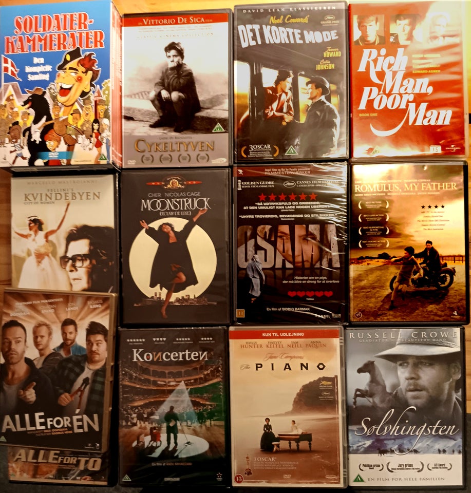 DVD Film 40 kr. stk. ( 3 for 100,- ),